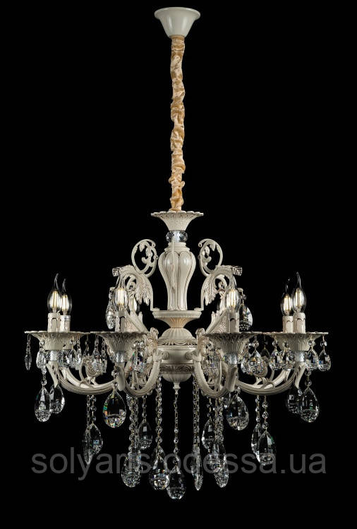 Люстра свеча LQ010/8 (SGD+LGWT), фото 1