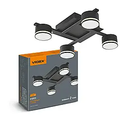 Світильник накладний Videx під лампи 4xGX53 IP20 чорний VL-SPF31-4B