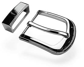 Пряжка ремінна з тренчем 40мм М-32038 колір Нікель