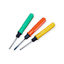 Викрутка двостороння 2 в 1 із пластиковою ручкою кольорова 13 см, фото 5