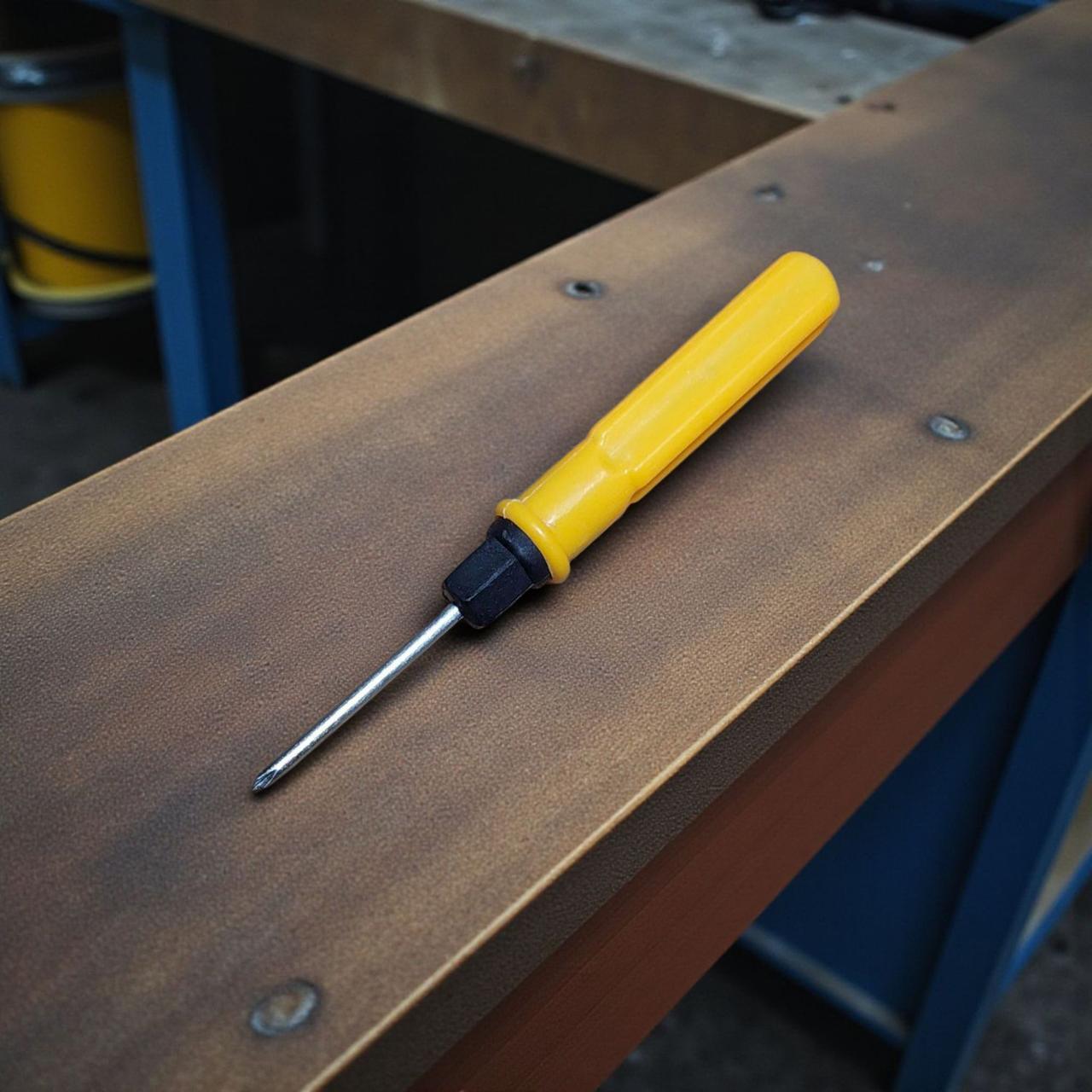 Викрутка двостороння 2 в 1 із пластиковою ручкою кольорова 13 см