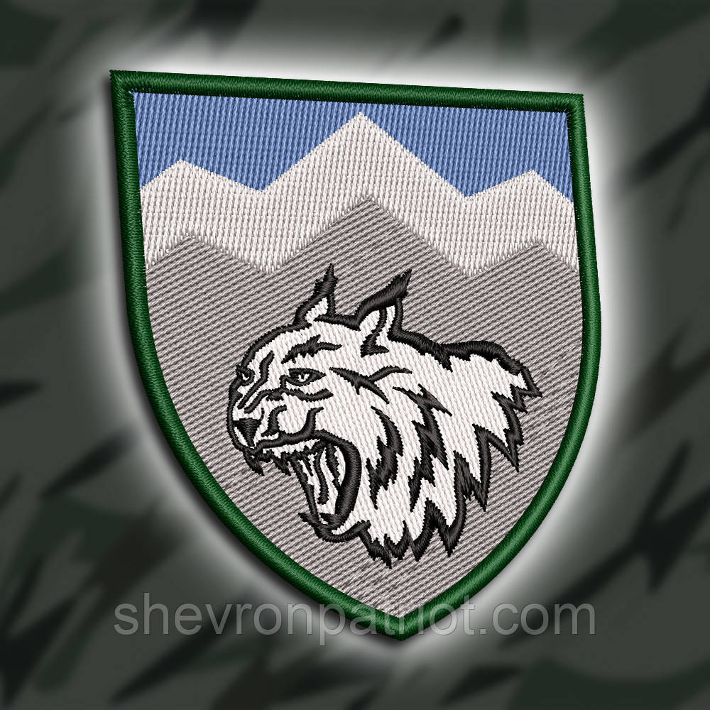 Шеврон бригадний 108 ОГШБ (108-Й ОКРЕМИЙ ГІРСЬКО-ШТУРМОВИЙ БАТАЛЬЙОН) 8Х7СМ, фото 1