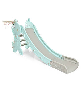 Гірка дитяча Bambi YG2020-2 для дому 79 х 175 х  89 см з баскетбольним кільцем