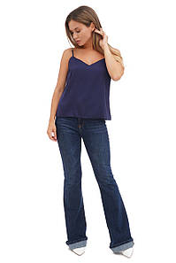 Майка жіноча шовкова на бретелях синя Martelle Lingerie 601