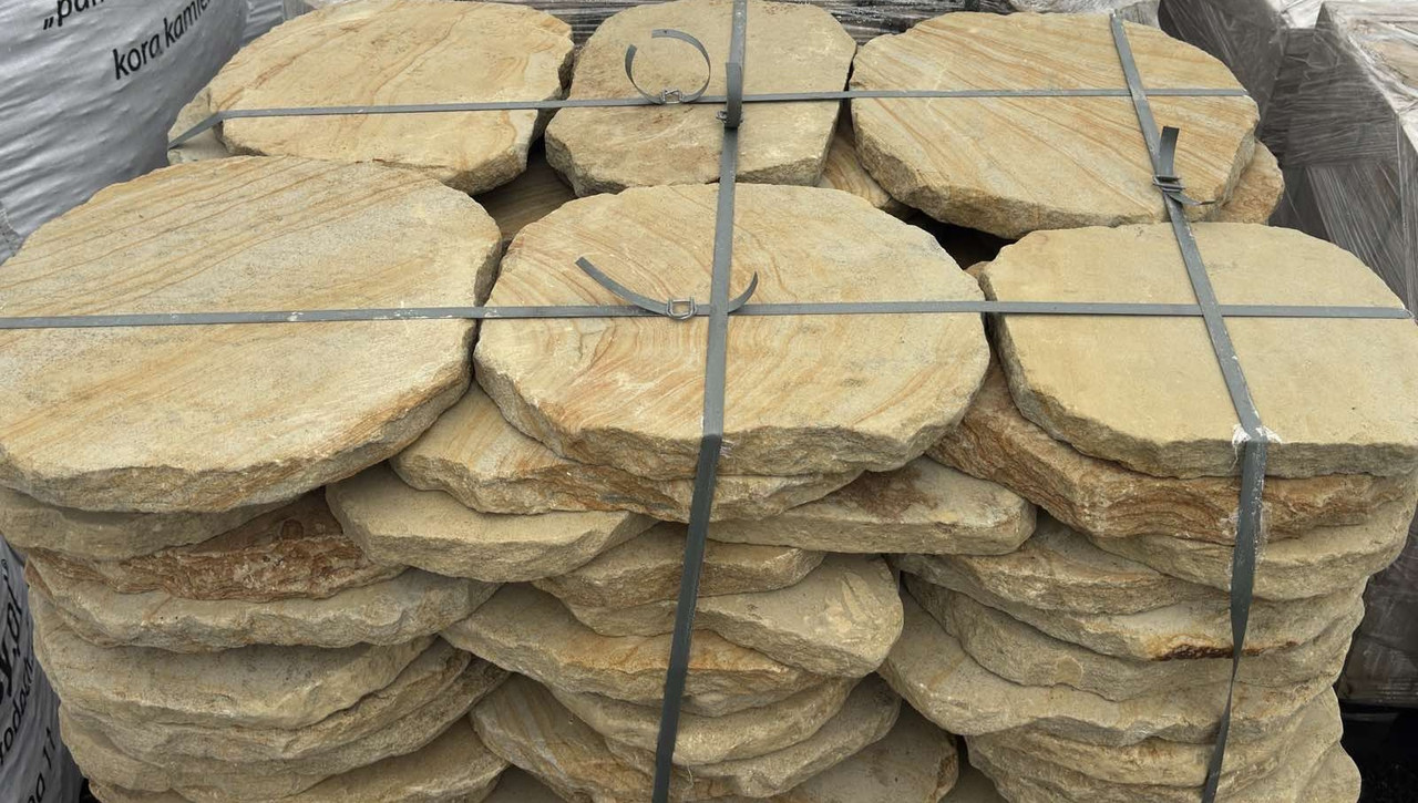 Плити покрокові з піщаника камінь для садових доріжок, фото 1