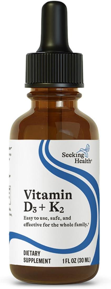 Seeking Health Vitamin D3+K2 Drops / Вітамін Д3+К2 рідкий 30 мл