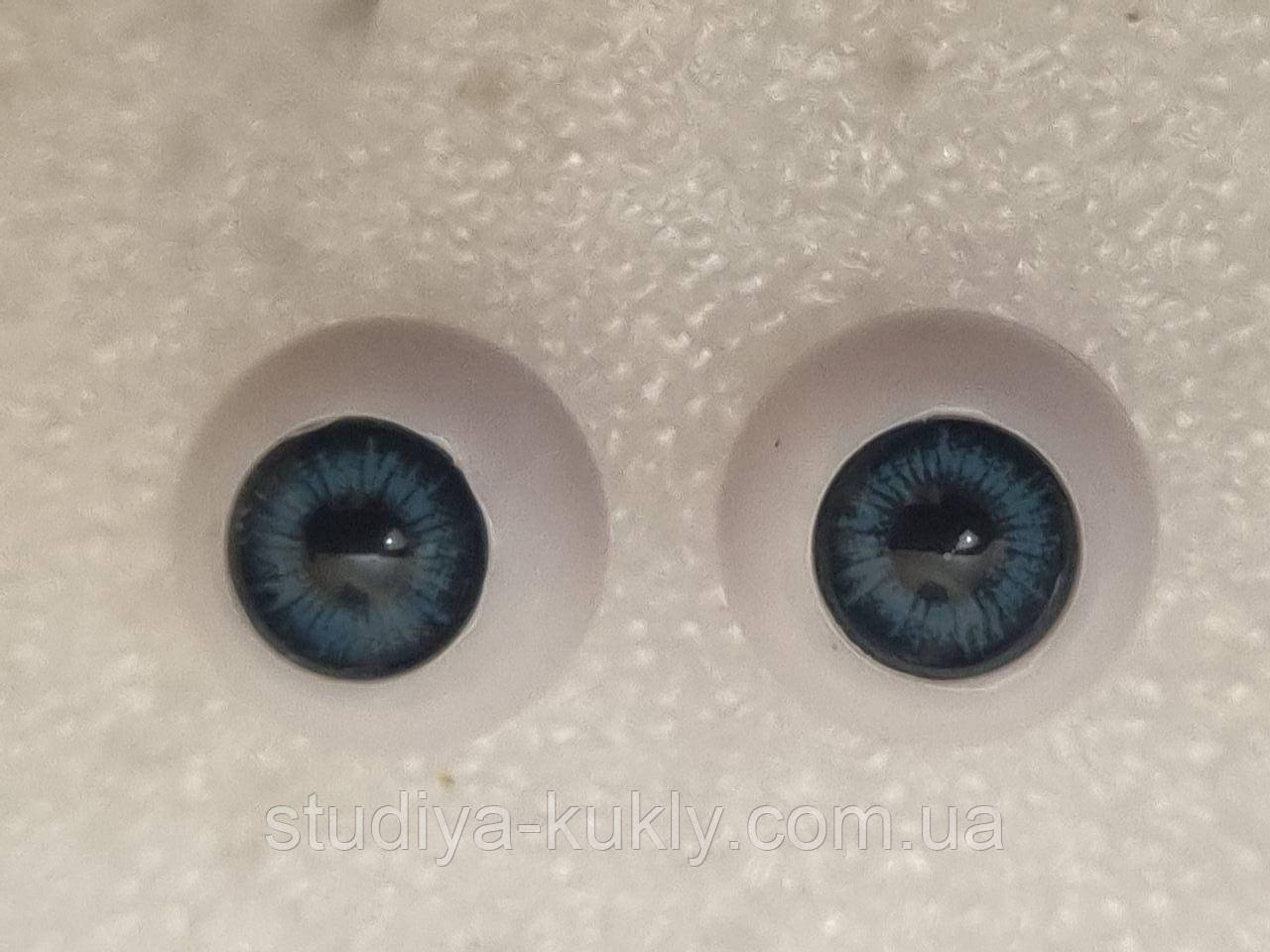 Очі акрил, реалістичні. Сірий. Діаметр 12 мм. №ГР25, фото 1