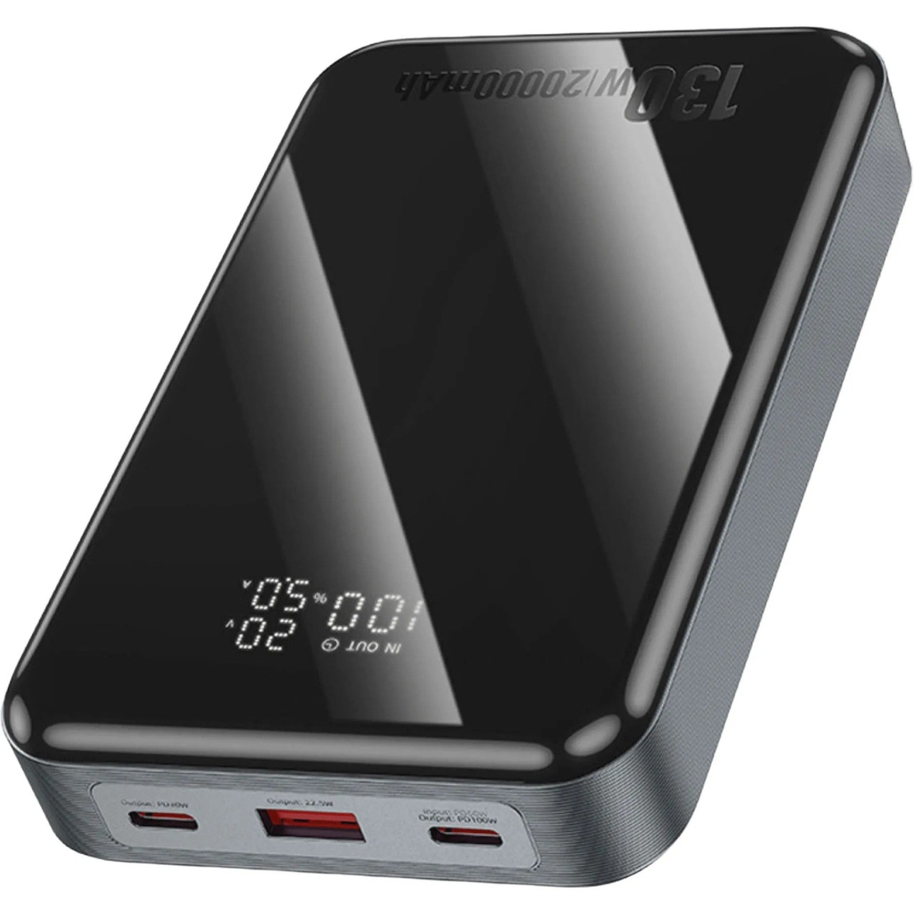 Зовнішній акумулятор Power Bank Hoco Q30A 20000 mAh 20W Gray