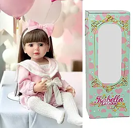 Лялька QM 124 "TK Group", висота: 50 см, гумова, імітація скляних очей, пустушка, пляшечка, памперс, шкарпетки