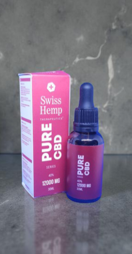 Олія КБД 40% 12000 мг, натуральна конопляна олія без THC у флаконі для розслаблення, натуральний засіб від стресу, фото 1