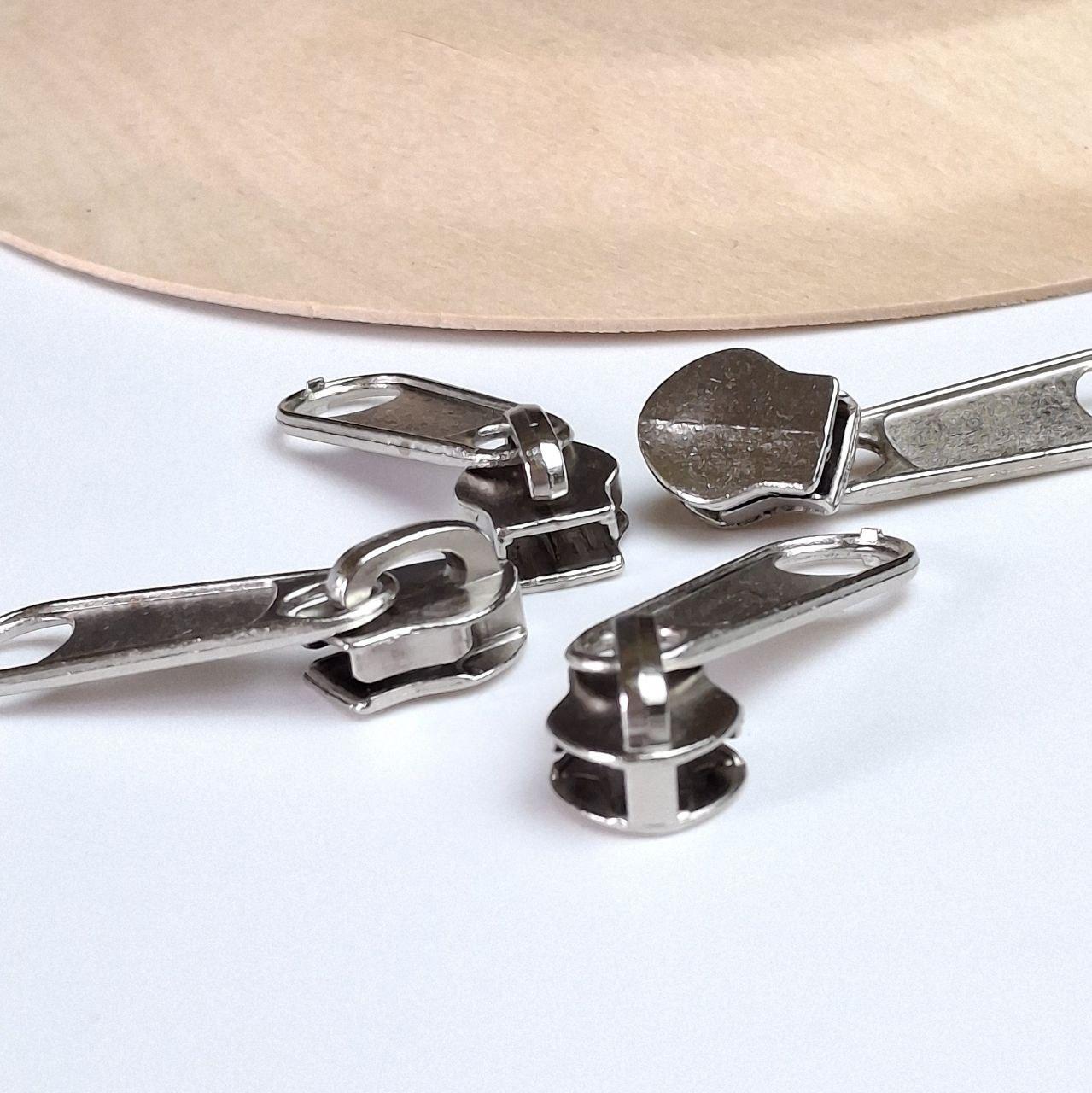 Бігунок для спіральної блискавки №8 нікель, фото 1