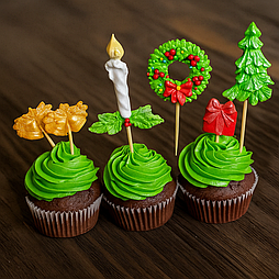 Набір цукрового декору "Новорічний з віночком"