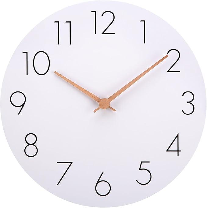 Настінний годинник Warminn з МДФ дерева без цокання, тихий, сучасний, 30 см, кварцовий, на батарейках, фото 1