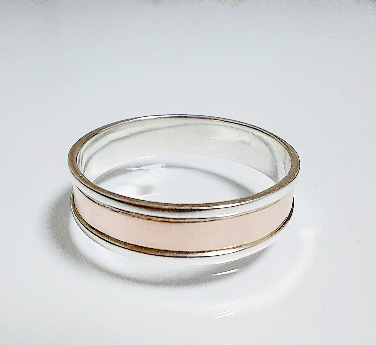 Срібна обручка з золотими накладками, фото 1