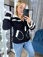 Новинка!!! Стильная и теплая дублёнка. Накладные карманы, капюшон, молния. Р-ры: 42,44,46,48. Цвета5 Черный