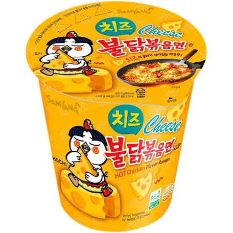 Локшина Buldak Chesse Flavour стакан 70g, фото 1