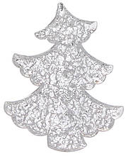 Ялинкові прикраси Chomik "Ялинка", 9см, комплект 2шт, прозоро-білі