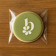 Пряник з логотипом Пряники оптом Корпоративні пряники Розписні медові круглі пряники діаметр 7 см 50 шт., фото 3