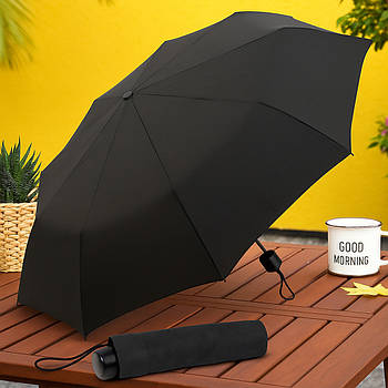 Парасолька з чохлом, Чорний / Складна жіноча парасолька / Парасолька від дощу