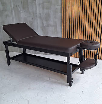 Стаціонарний масажний стіл KP-10 Brown