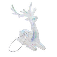 Прикраса декоративна Chomik Олень, пластик, перламутр, 8х9 см