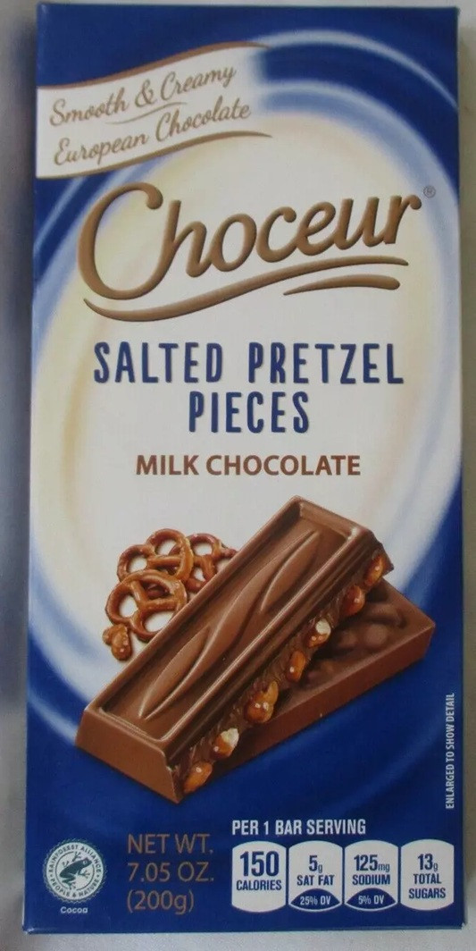 Шоколад Молочний із Солоними Шматочками Кренделя Choceur Salted Pretzel Pieces 200 г Німеччина, фото 1