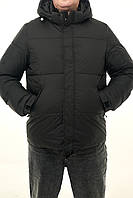 Чоловіча зимова куртка великого розміру, чорного кольору.