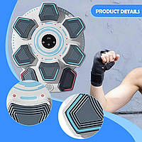 Настінний боксерський тренажер 8 цілей/музична мішень-тренажер, з рукавичками