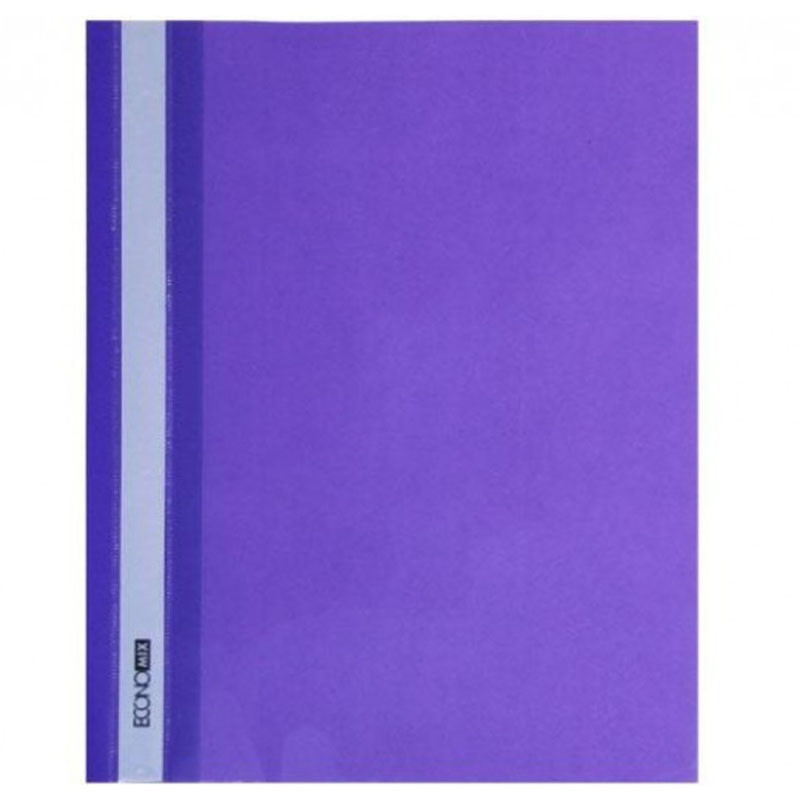 Швидкозшивач пл. Б/ПЕРФ. "Еconomix" глянець /Е31511-12/  А4 фіолетовий,120/160 мкм   (10), фото 1