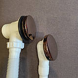 Сифон для ванни Рожеве Золото-клік клак, фото 4