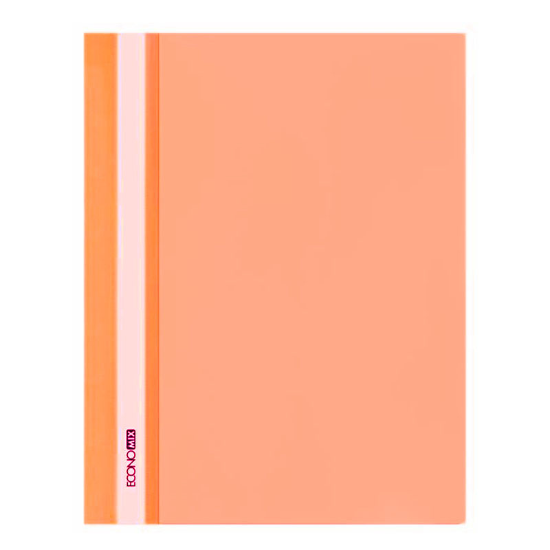 Швидкозшивач пл. Б/ПЕРФ. "Еconomix" глянець /E31511-06/ А4 помаранчевий,120/160 мкм (10), фото 1