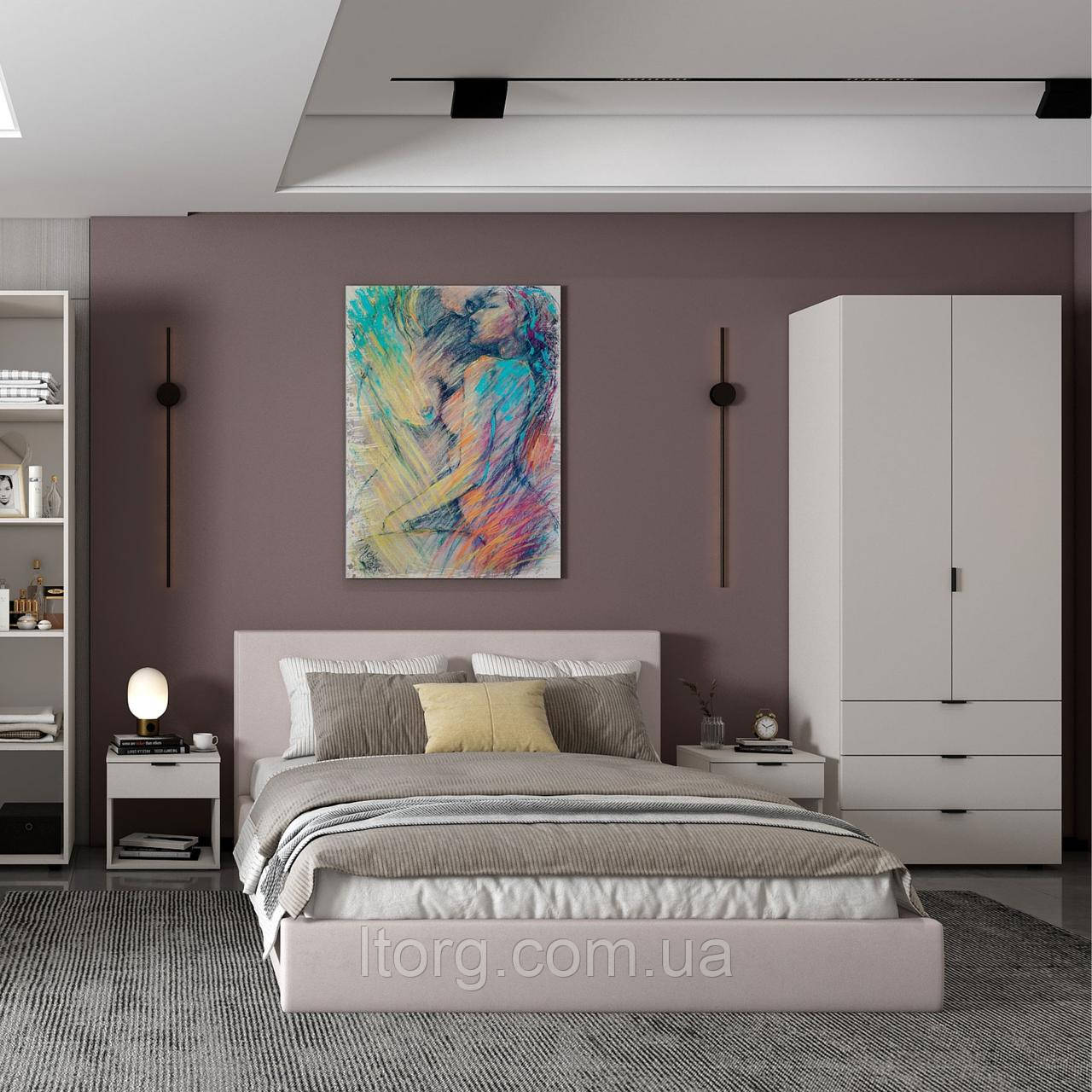 Шафа розпашна для одягу Doros Гелар 77,5х49,5х203,4 см Кашемір (DRS-011237), фото 1