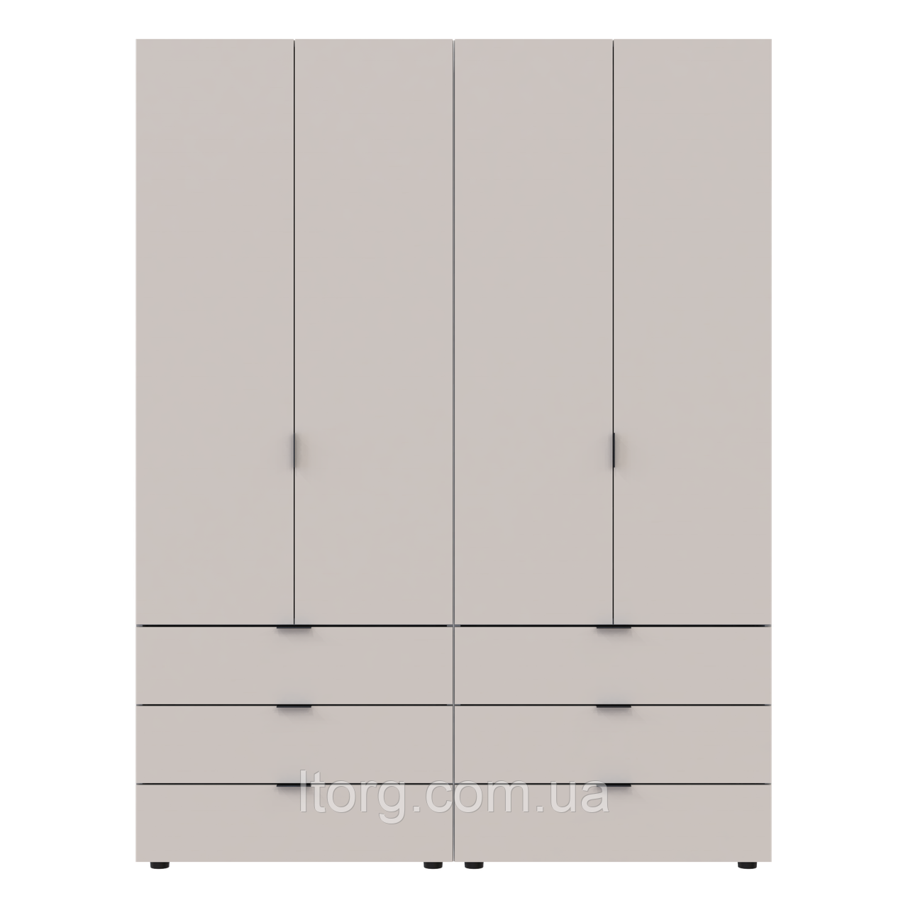 Комплект шаф для одягу Doros Гелар (2 шт.) 155х49,5х203,4 см Кашемір (DRS-011238), фото 1