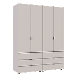 Комплект шаф для одягу Doros Гелар (2 шт.) 155х49,5х203,4 см Кашемір (DRS-011238), фото 2