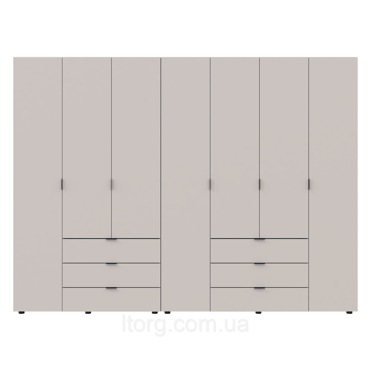 Комплект шаф для одягу Doros Гелар (2 шт.) 271,2х49,5х203,4 см Кашемір (DRS-011242), фото 1