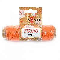 Шнур для пакування подарунків "Santi" /741620/ помаранчевий колір 27м (1/10/200)