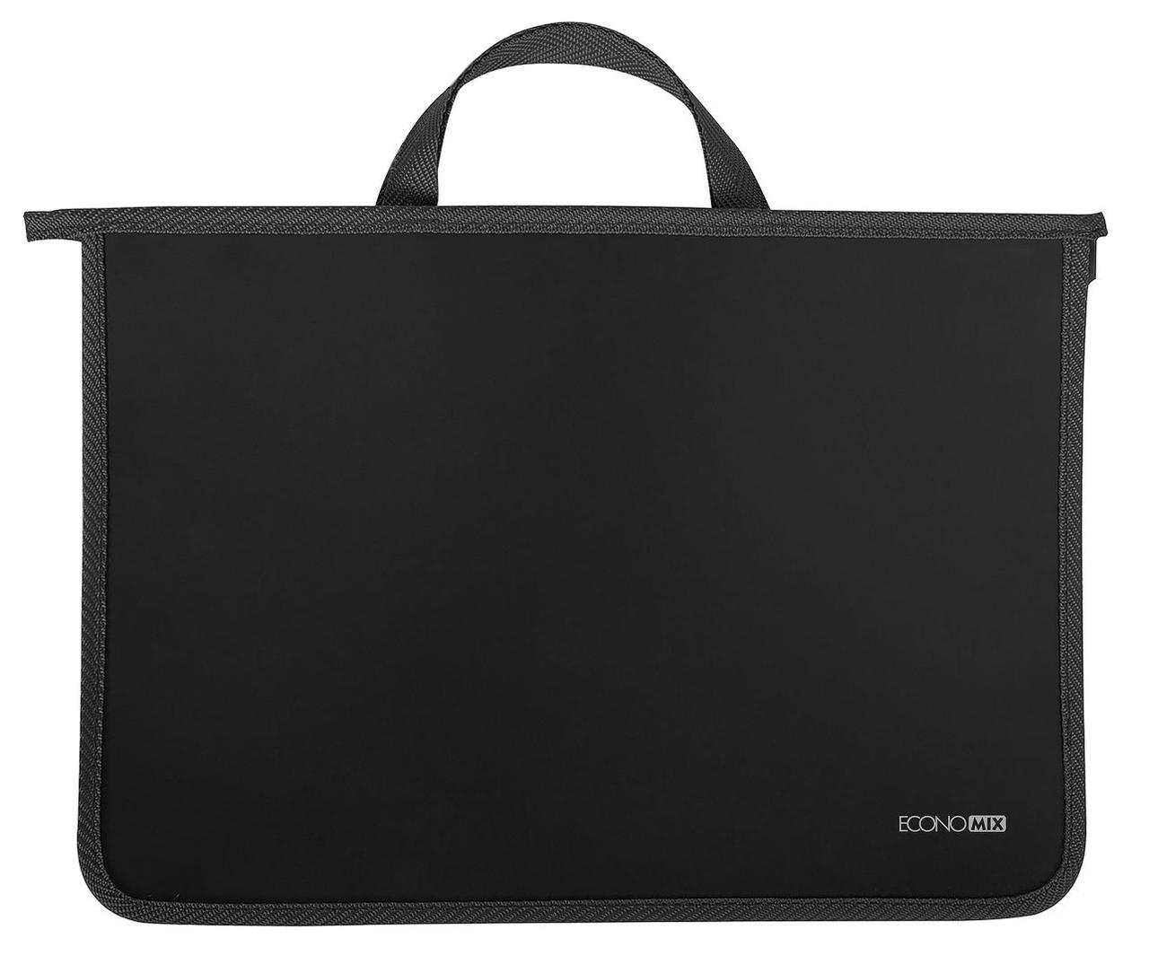 Портфель А4 /E31630-01/ з блискавкою "Economix" чорний (30), фото 1