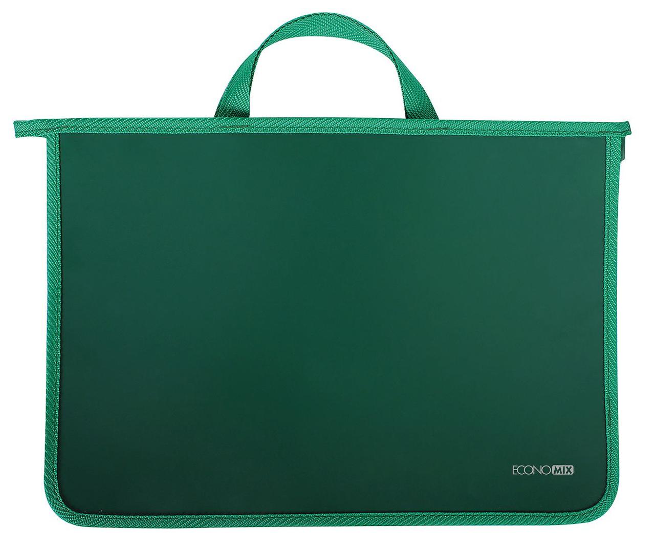 Портфель А4  /E31630-04/  з блискавкою  "Economix" зелений (20), фото 1