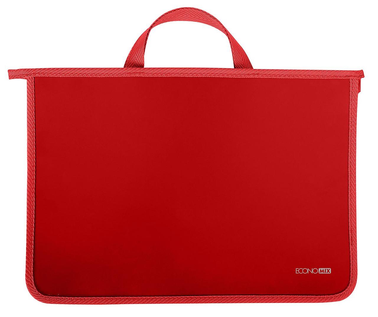 Портфель А4  /E31630-03/  з блискавкою  "Economix" червоний (20), фото 1