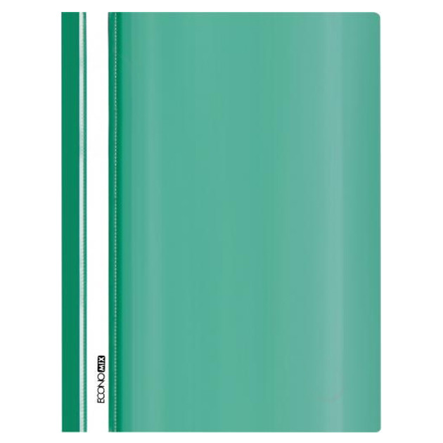 Швидкозшивач пл. Б/ПЕРФ. "Еconomix" глянець /Е31511-04/  А4 зелений,120/160 мкм   (10), фото 1
