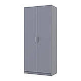 Шафа для одягу Doros Промо Сірий 2 ДСП 90х48х204 DRS-011625 (80737764), фото 2