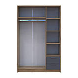 Шафа для одягу Doros Ронді з дзеркалом Дуб Артизан/Графіт 3ДСП 121х52х195 DRS-011670 (80737816), фото 5