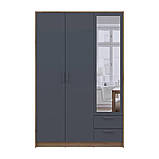 Шафа для одягу Doros Ронді з дзеркалом Дуб Артизан/Графіт 3ДСП 121х52х195 DRS-011670 (80737816), фото 4