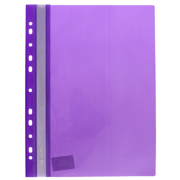 Швидкозшивач пл. європерф. А4 "4OFFICE" /4-240-07/ Фіолетовий, глянець (10/240), фото 1