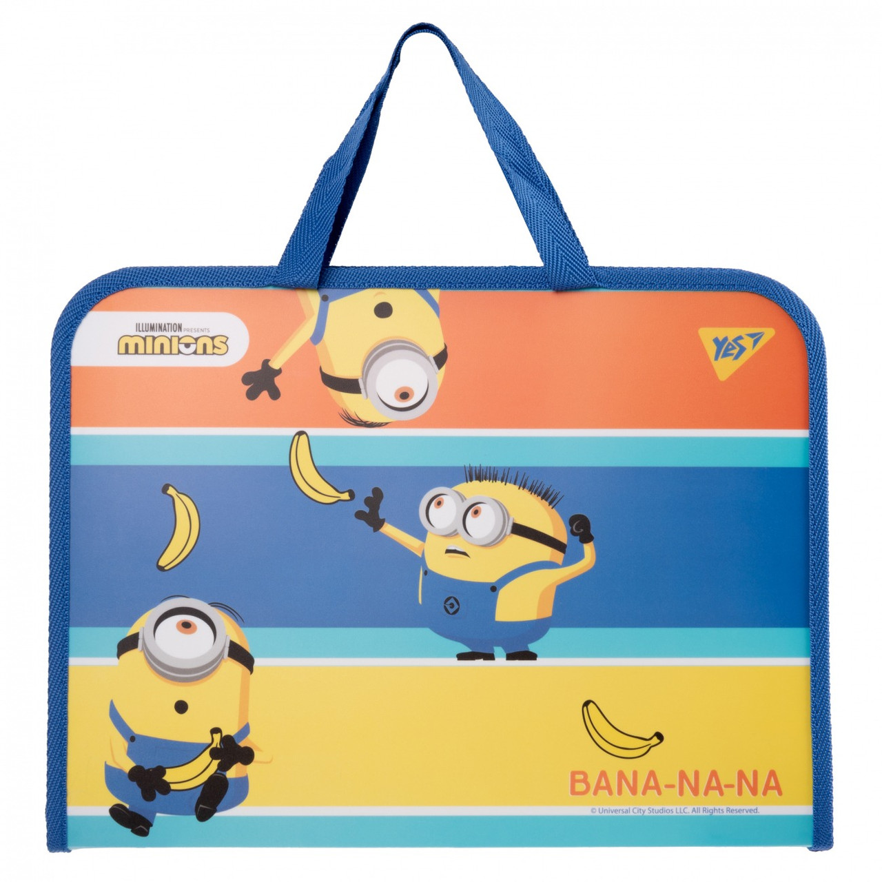 Папка-портфель на блискавці А4+ "Yes" /492172/ "Minions" з ткан. ручк. (1/12/48), фото 1