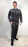 Піжама чоловіча махрова тепла зимова в клітинку 48-58р.
