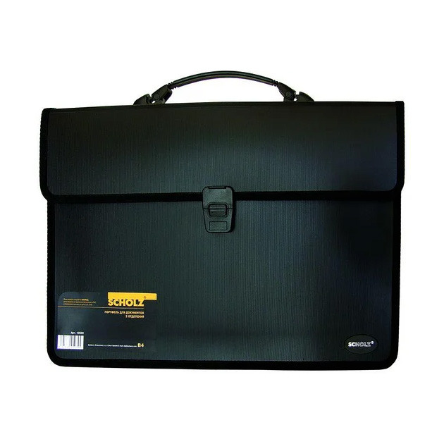 Портфель  2 відд., В4 "SCHOLZ" /10503/ чорний (1/15), фото 1