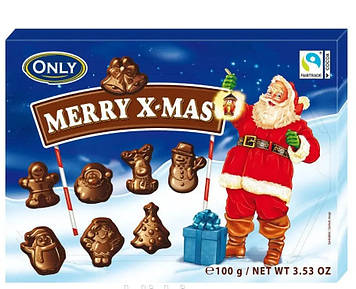 Фігурки з молочного шоколаду Merry X-Mas 100г