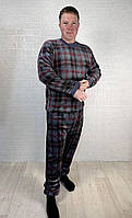 Піжама чоловіча махрова тепла в клітинку зимова 48-58р.