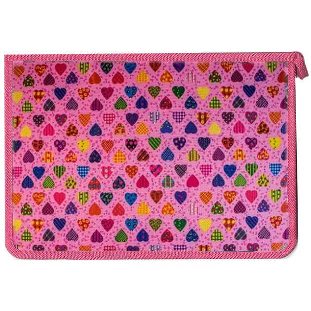 Папка-портфель на блиск. "ПОЛІМЕР" /430103/ "Серце" з ткан. ручк. (1/10), фото 1